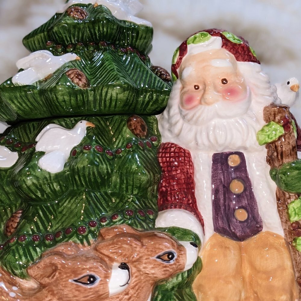 'Winter Enchantment' Santa Christmas Cookie Jar Circa 1999 - Picture 8 of 12